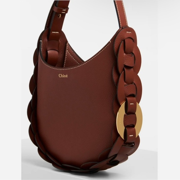 LNWOT Chloe Darryl Small Hobo Crossbody in Sepia Cognac Brown - Picture 5 of 14